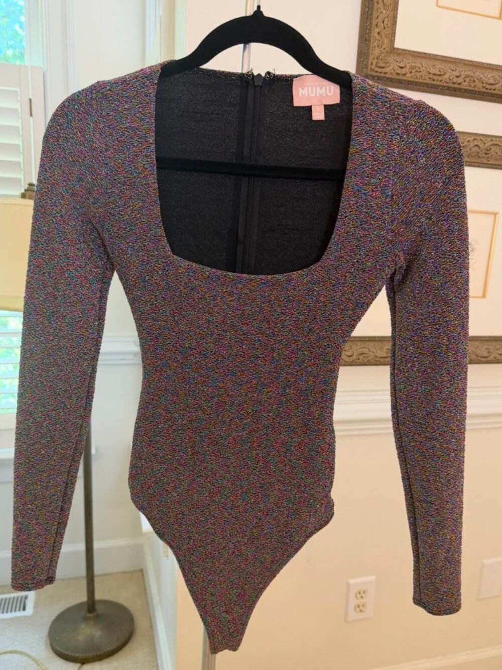 Show Me Your MUMU Rainbow Shimmer Unreal Bodysuit S
